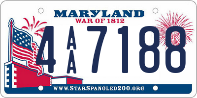 MD license plate 4AA7188