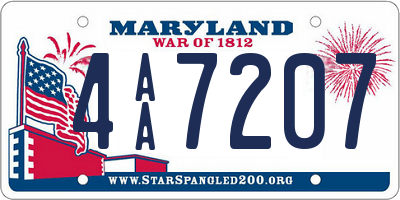MD license plate 4AA7207