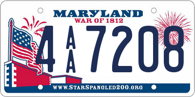 MD license plate 4AA7208