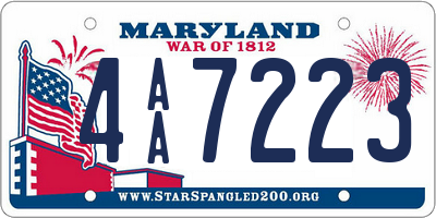 MD license plate 4AA7223