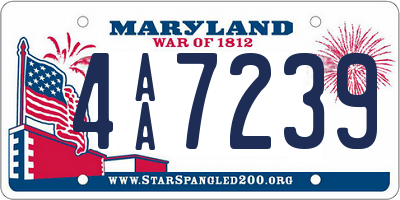 MD license plate 4AA7239