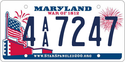 MD license plate 4AA7247