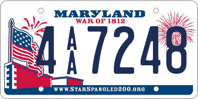 MD license plate 4AA7248