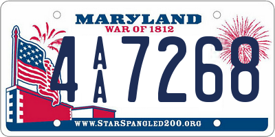 MD license plate 4AA7268