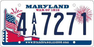 MD license plate 4AA7271