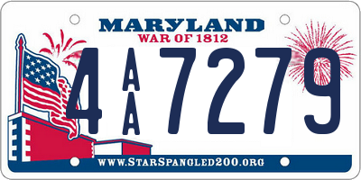 MD license plate 4AA7279