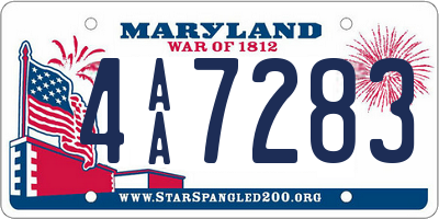 MD license plate 4AA7283