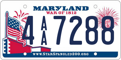 MD license plate 4AA7288