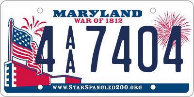 MD license plate 4AA7404