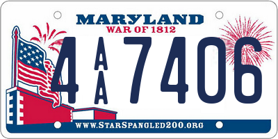 MD license plate 4AA7406