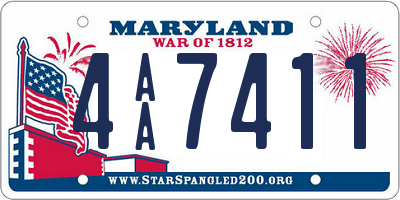 MD license plate 4AA7411