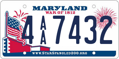 MD license plate 4AA7432