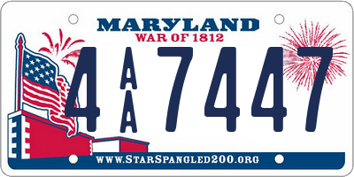 MD license plate 4AA7447