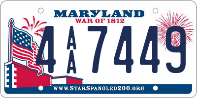 MD license plate 4AA7449