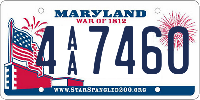 MD license plate 4AA7460