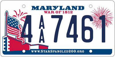 MD license plate 4AA7461