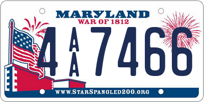 MD license plate 4AA7466