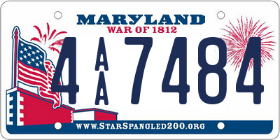 MD license plate 4AA7484