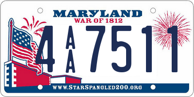 MD license plate 4AA7511
