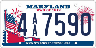 MD license plate 4AA7590