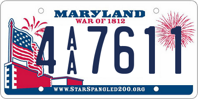 MD license plate 4AA7611