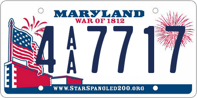 MD license plate 4AA7717