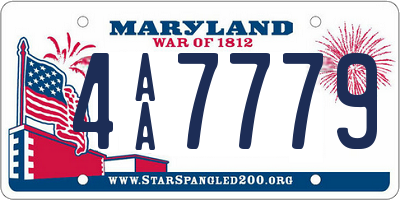 MD license plate 4AA7779