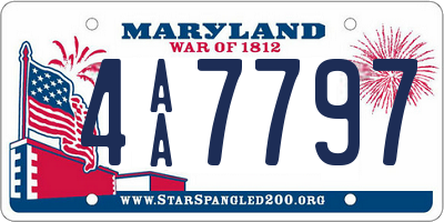 MD license plate 4AA7797