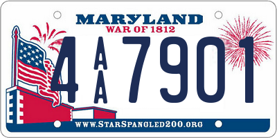 MD license plate 4AA7901