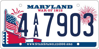 MD license plate 4AA7903