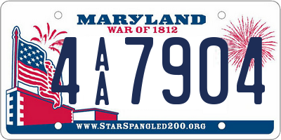 MD license plate 4AA7904