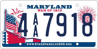 MD license plate 4AA7918