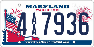 MD license plate 4AA7936