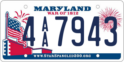 MD license plate 4AA7943