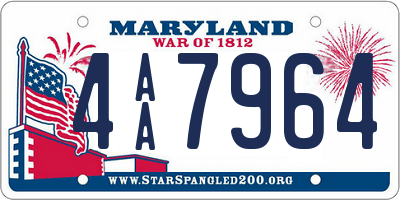 MD license plate 4AA7964