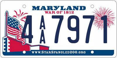 MD license plate 4AA7971