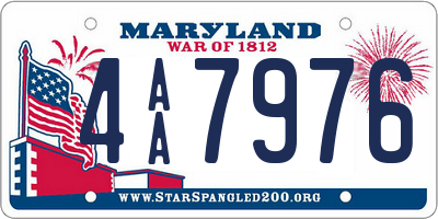 MD license plate 4AA7976