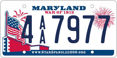 MD license plate 4AA7977