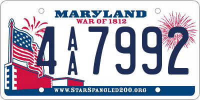 MD license plate 4AA7992