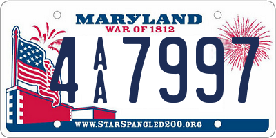 MD license plate 4AA7997
