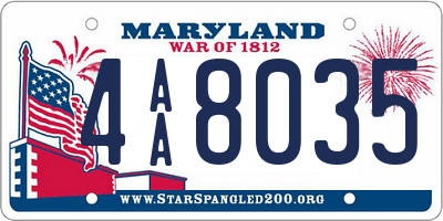 MD license plate 4AA8035