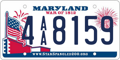 MD license plate 4AA8159