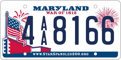 MD license plate 4AA8166