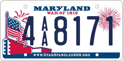 MD license plate 4AA8171