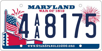 MD license plate 4AA8175