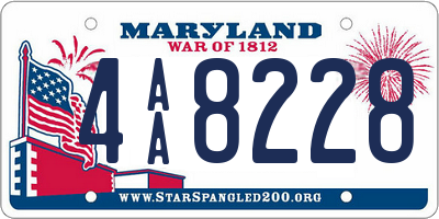 MD license plate 4AA8228