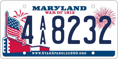 MD license plate 4AA8232