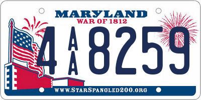 MD license plate 4AA8259