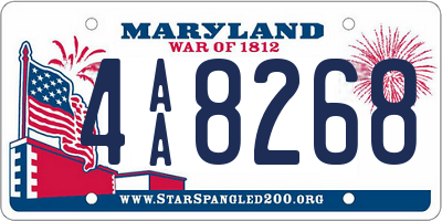 MD license plate 4AA8268