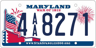 MD license plate 4AA8271